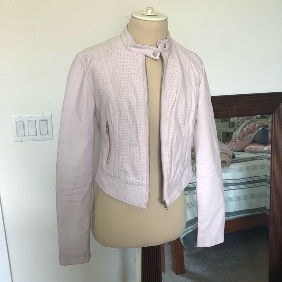 Guess Jackets & Blazers - Guess light pink cropped leather jacket Guess Jackets & Blazers - Guess light pink cropped leather jacket